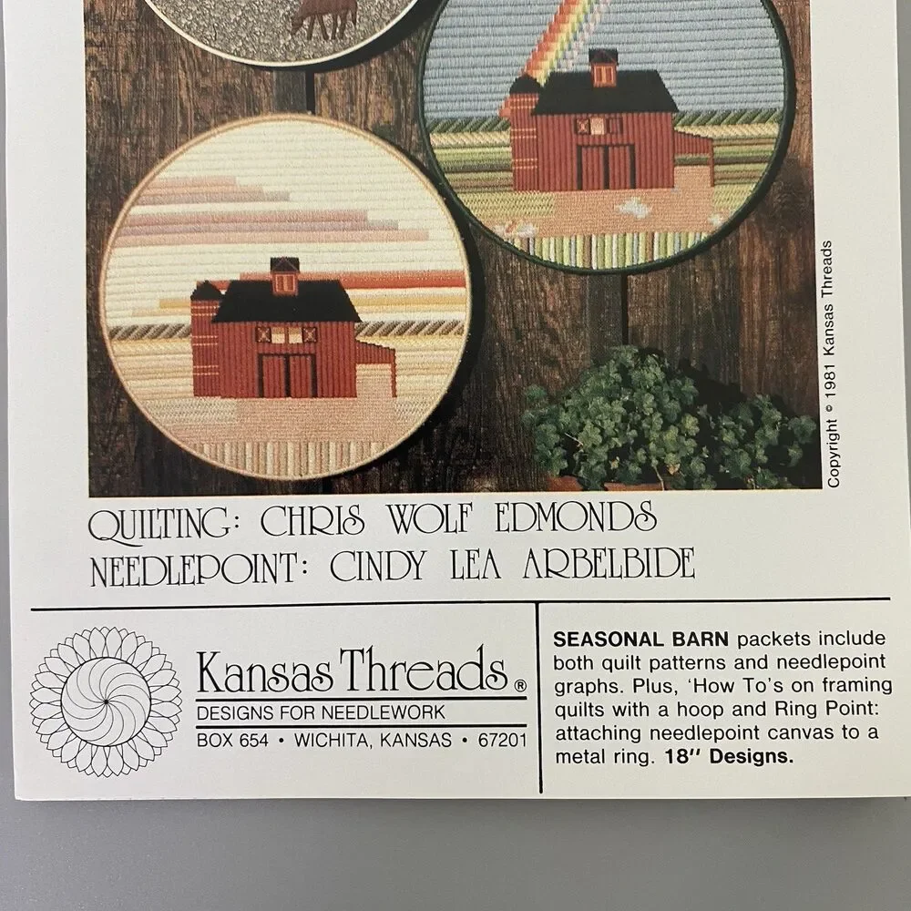Lot of 3 Vintage Quilt Patterns School Days Country Cottages Barns Craft